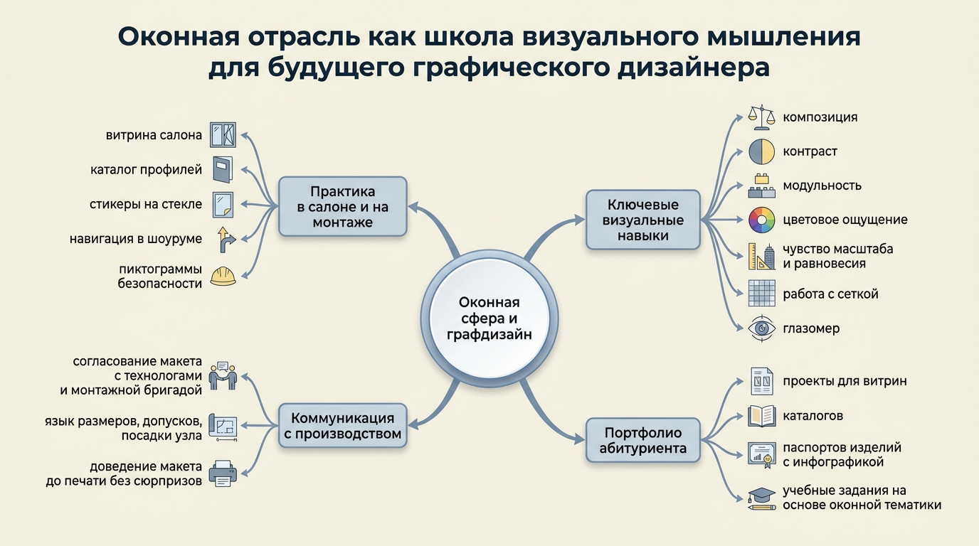 оконная отрасль для графического дизайнера